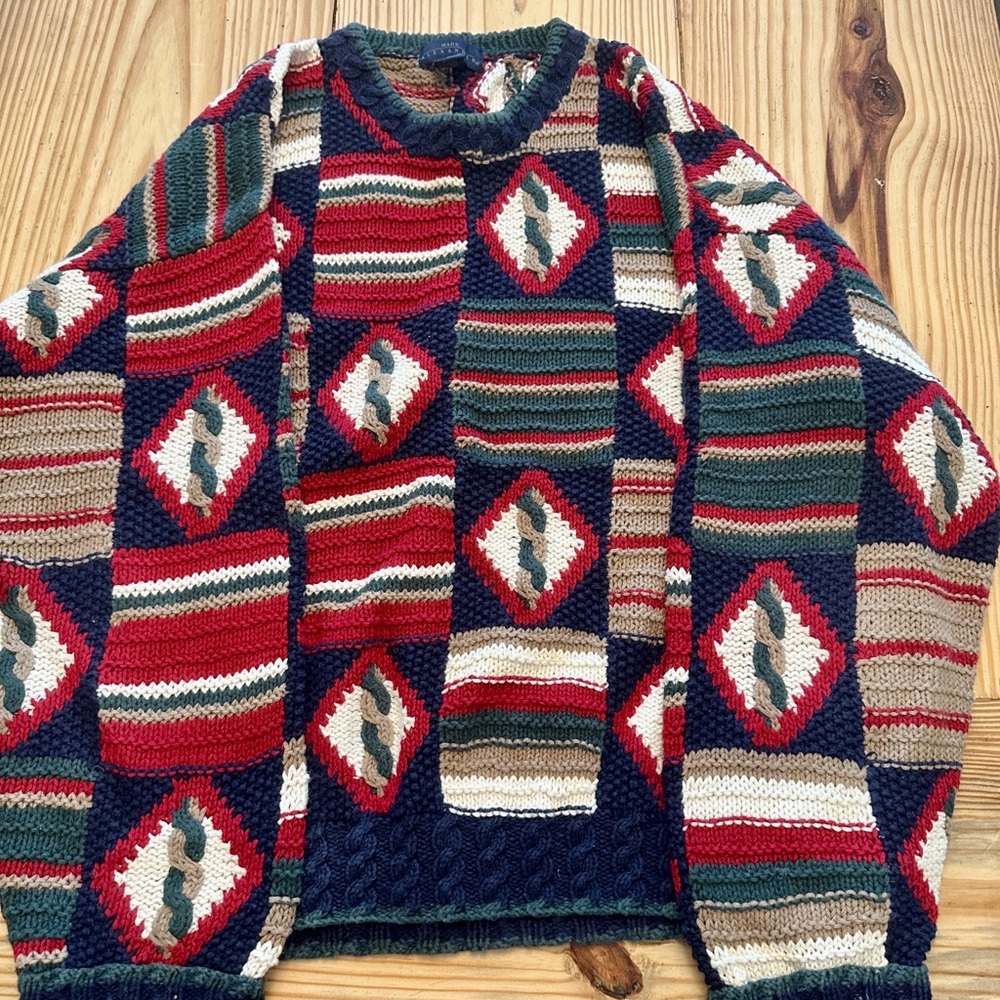 Colorful Geometric Men's Crewneck Sweater